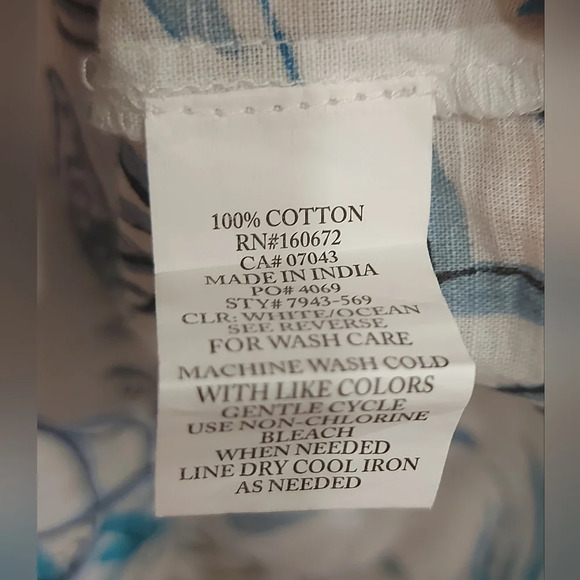 Blue and White Cut Out Tank Top Swim Coverup - Picture 8 of 8